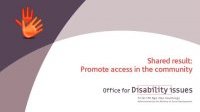 Questions: Promote access in the community